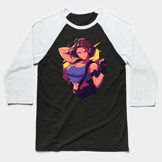 jill Baseball T-Shirt by sample the dragon